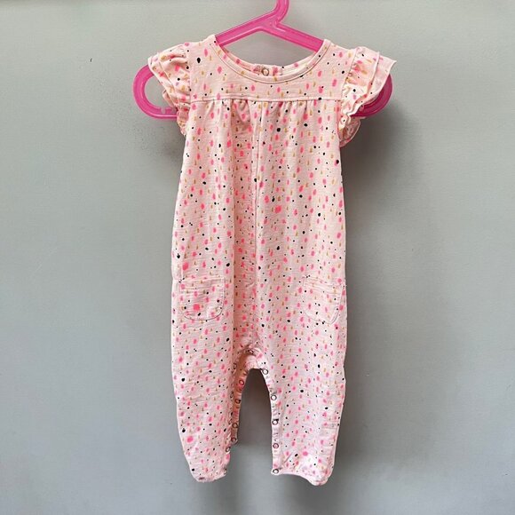 Soft Gallery Flutter Sleeve Pebble‎ Print Romper- Size 12M - Picture 1 of 5